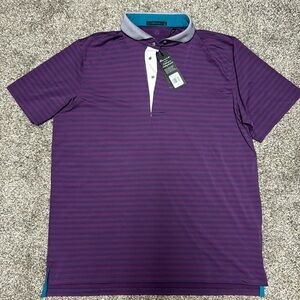 NWT Greyson Purple Stripe polo